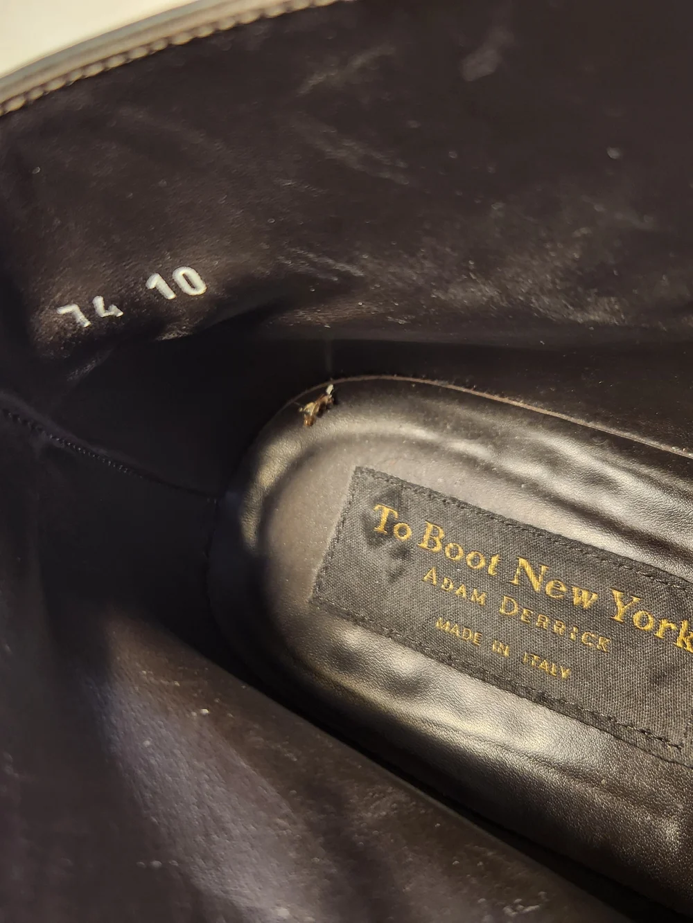TO BOOT NEW YORK ADAM DERRICK MEN CHUKKA BLACK LEATHER SIZE 10